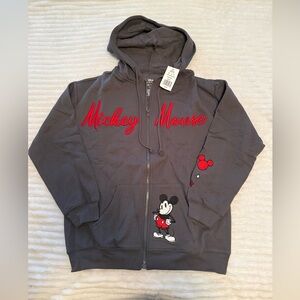Kohl's Charcoal Gray Mickey Mouse Women’s Zip up Hoodie